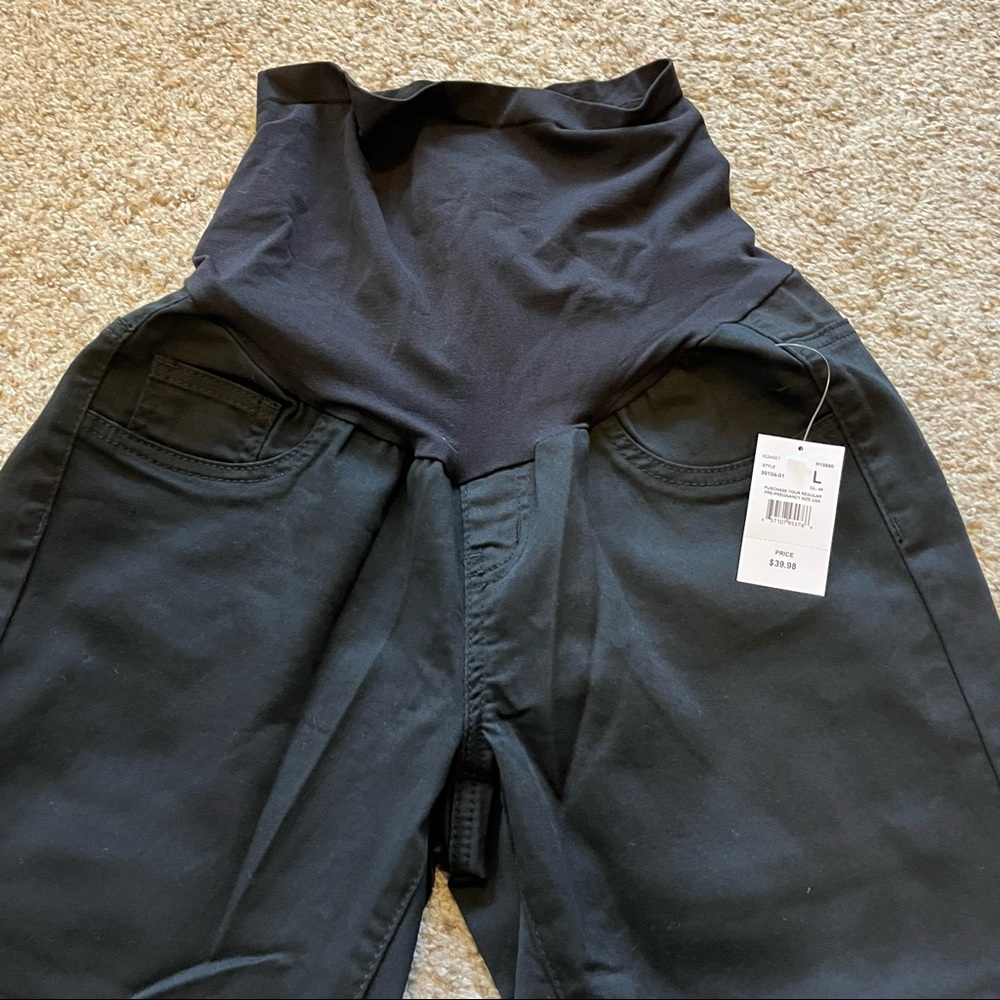 Motherhood Maternity Indigo Blue Bella Secret Fit Belly Skinny Leg Pants - Picture 3 of 3